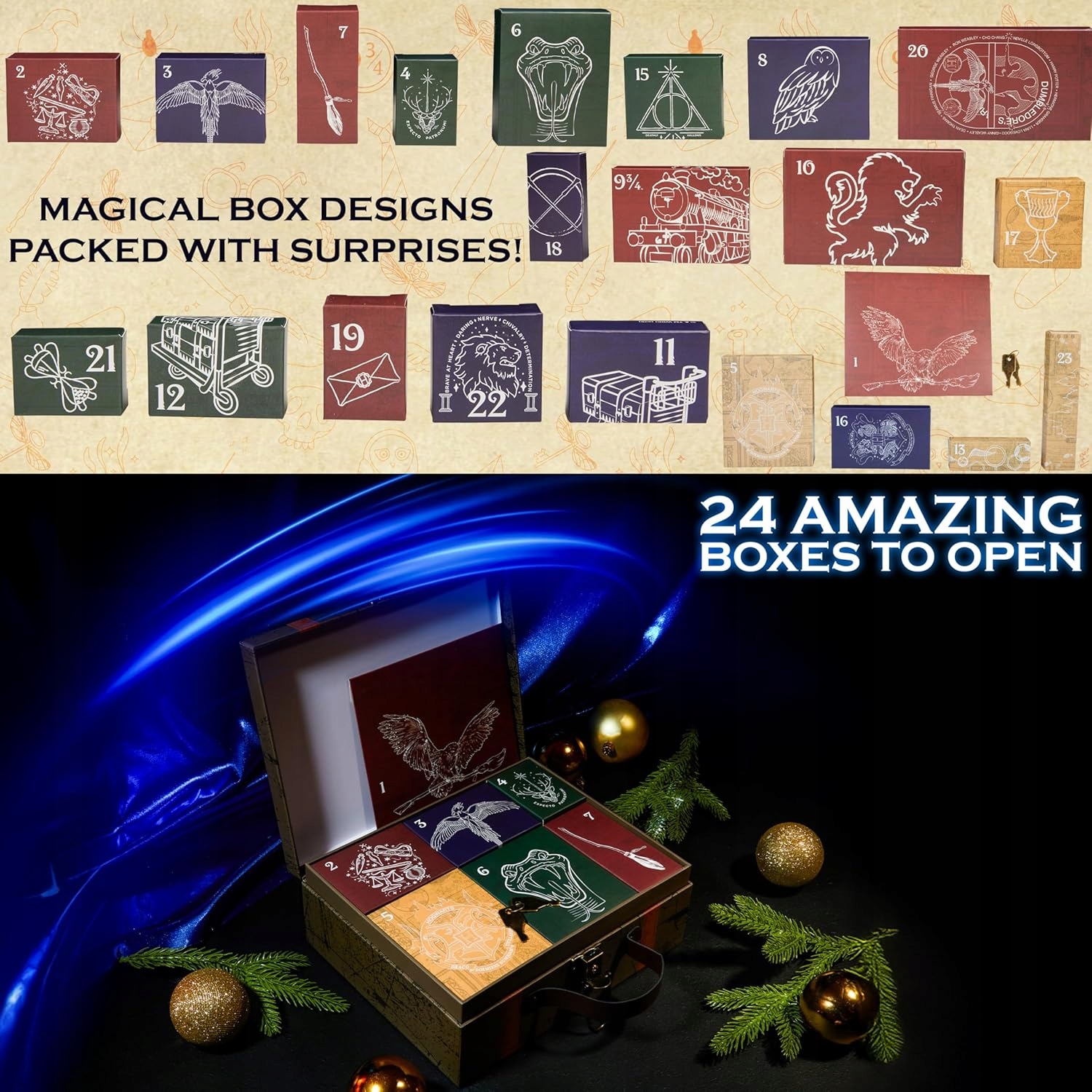 Адвент-календарь Harry Potter 2025, 24 сюрприза из мира Hogwarts — фото 3