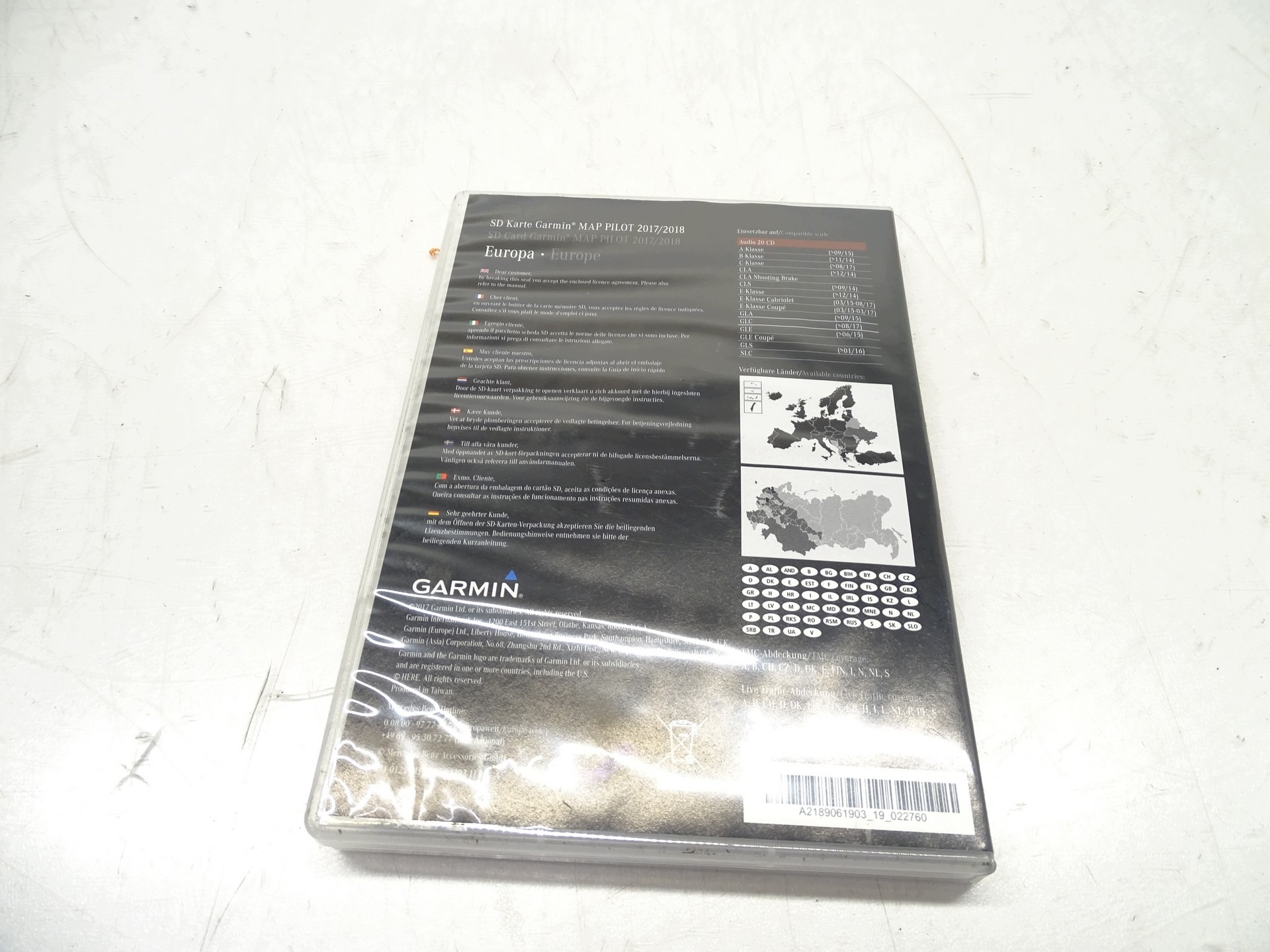MAPA GARMIN MAP PILOT SD KARTA MERCEDES CLA GLA A2189061903