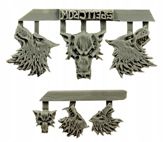 Wolves Head Icons wilcze ornamenty 6 szt. System Warhammer 40000