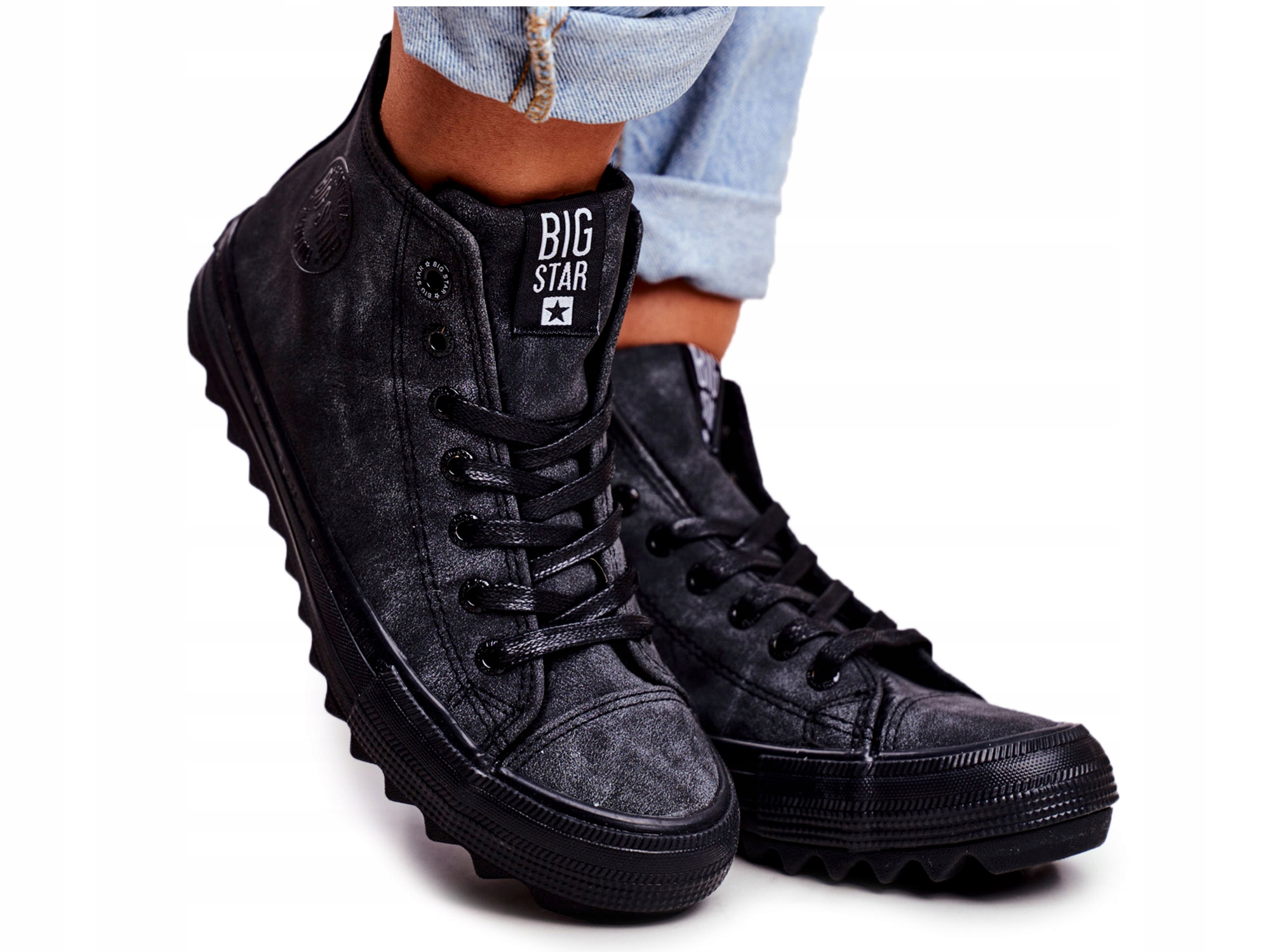 

Ciepłe Wysokie Trampki Big Star GG274069 Czarne 37