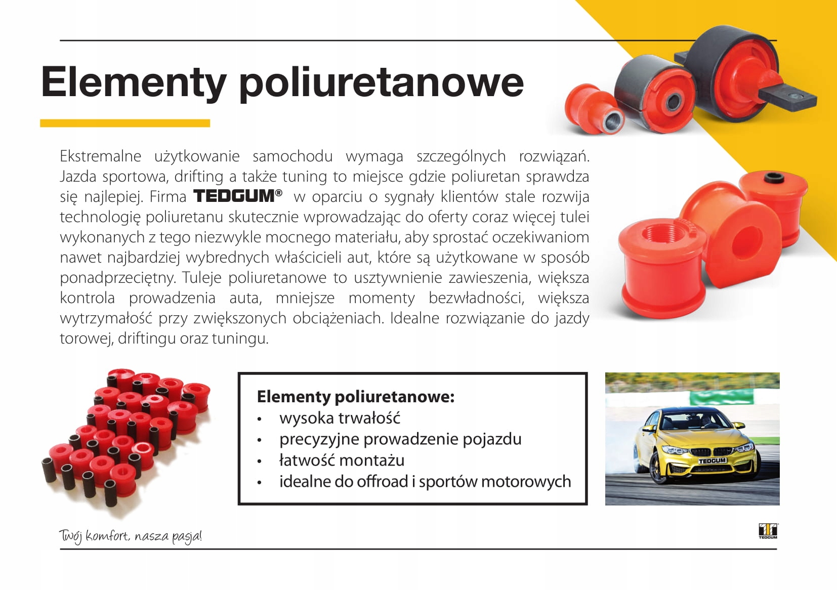 KOMPLET POLIURETANOWYCH TULEI ZAWIESZENIA PRZÓD Typ samochodu Samochody osobowe