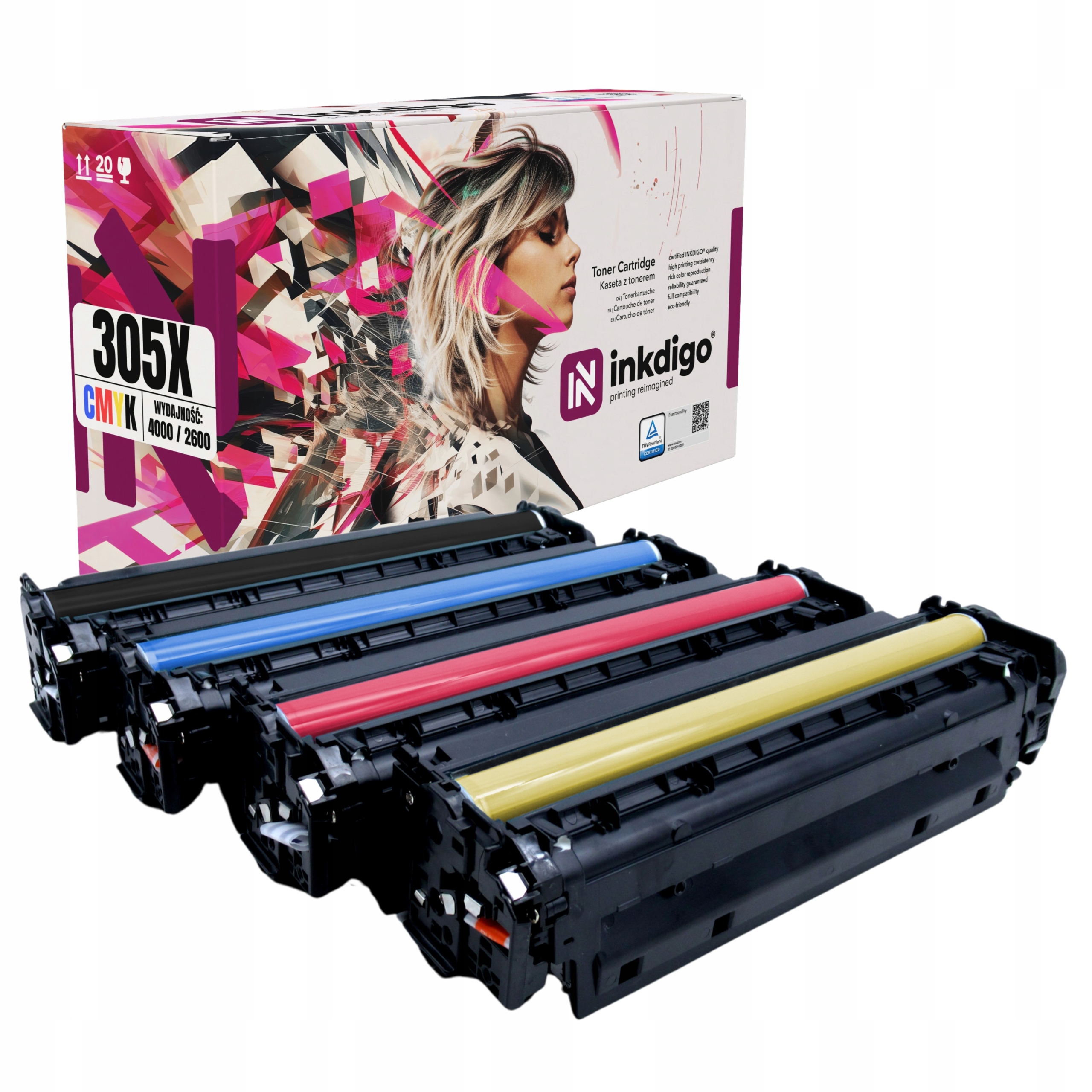 4x Toner Pro Hp Ce 410X 411A 412A 413A H-305 Lj Pro