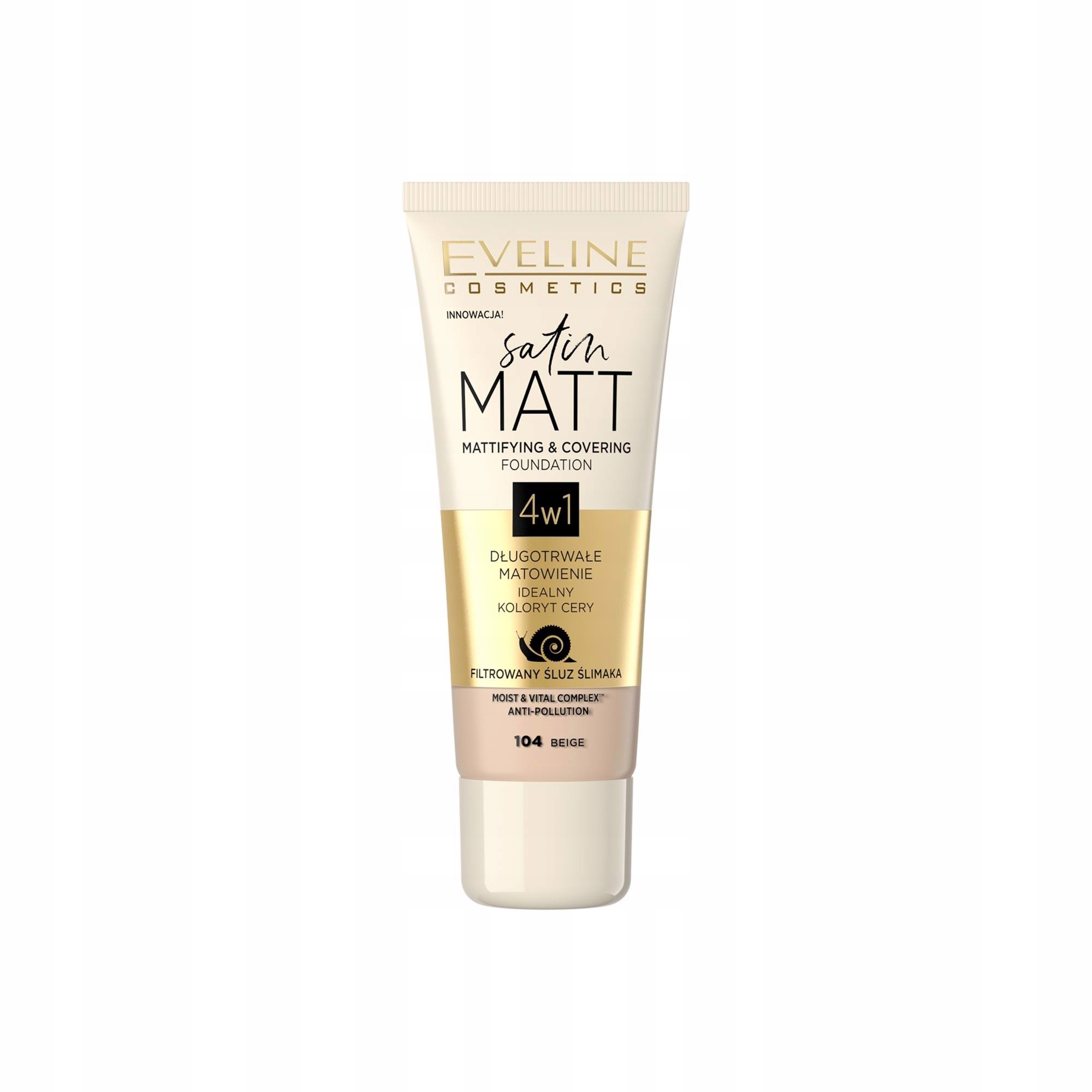 

Eveline Podkład Satin Matt 104 Beige 30ML. Kolor B