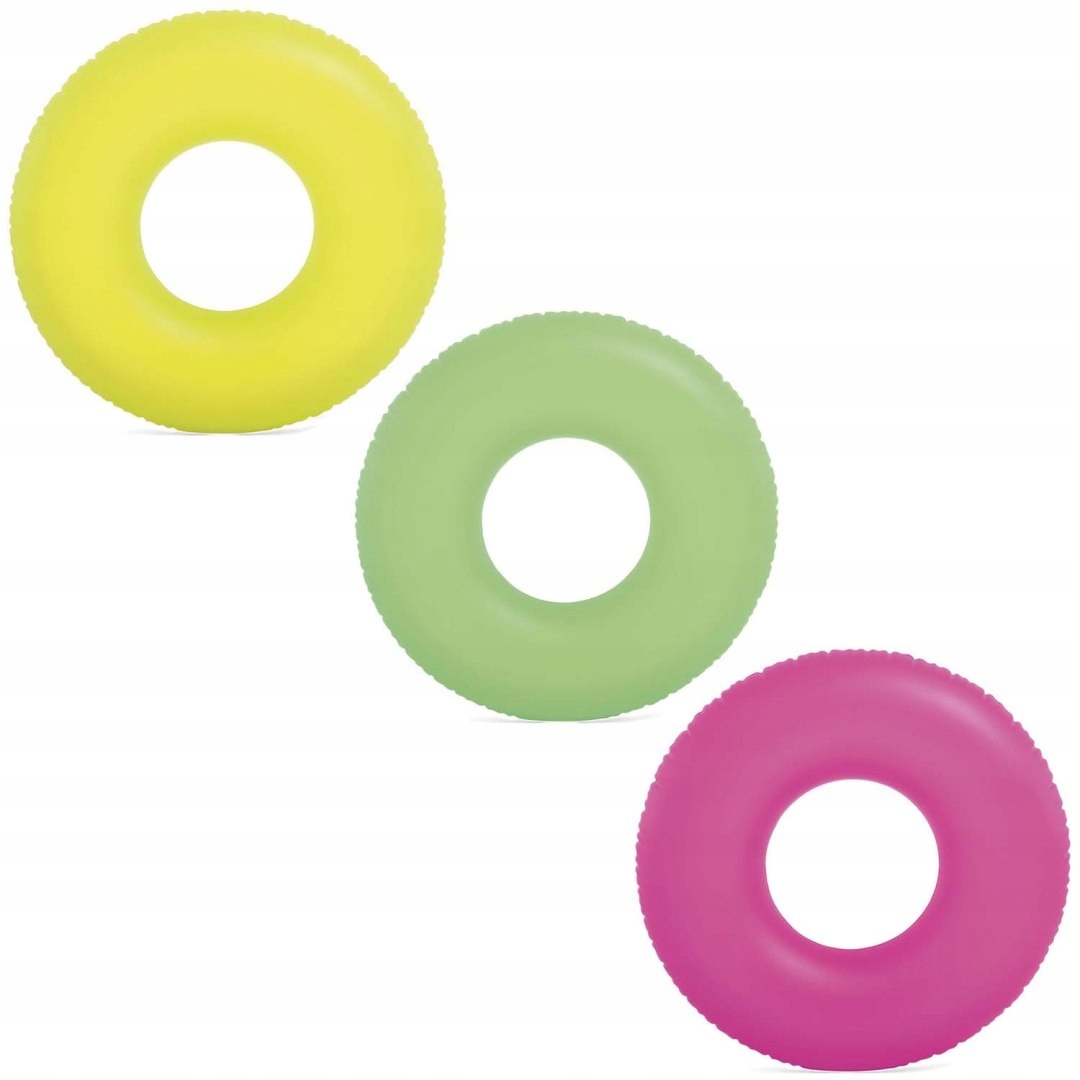 Koło do pływania Neon śr 91 cm 3 Intex 59262 zielony