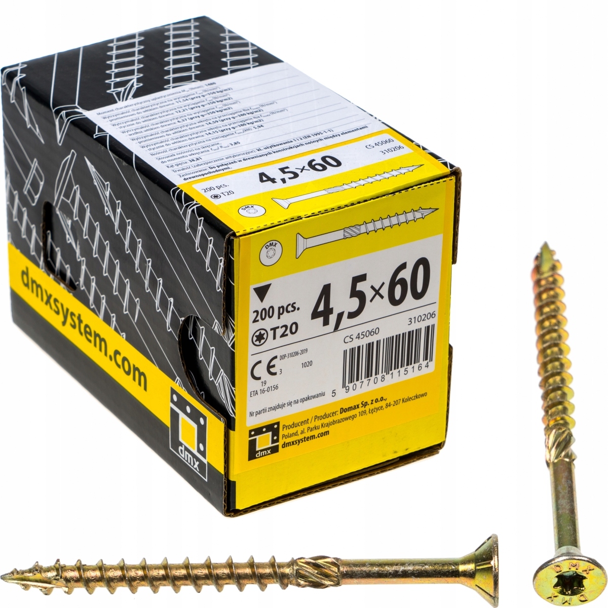 

Wkręty ciesielskie Tx 4,5x60 do drewna osb 200szt