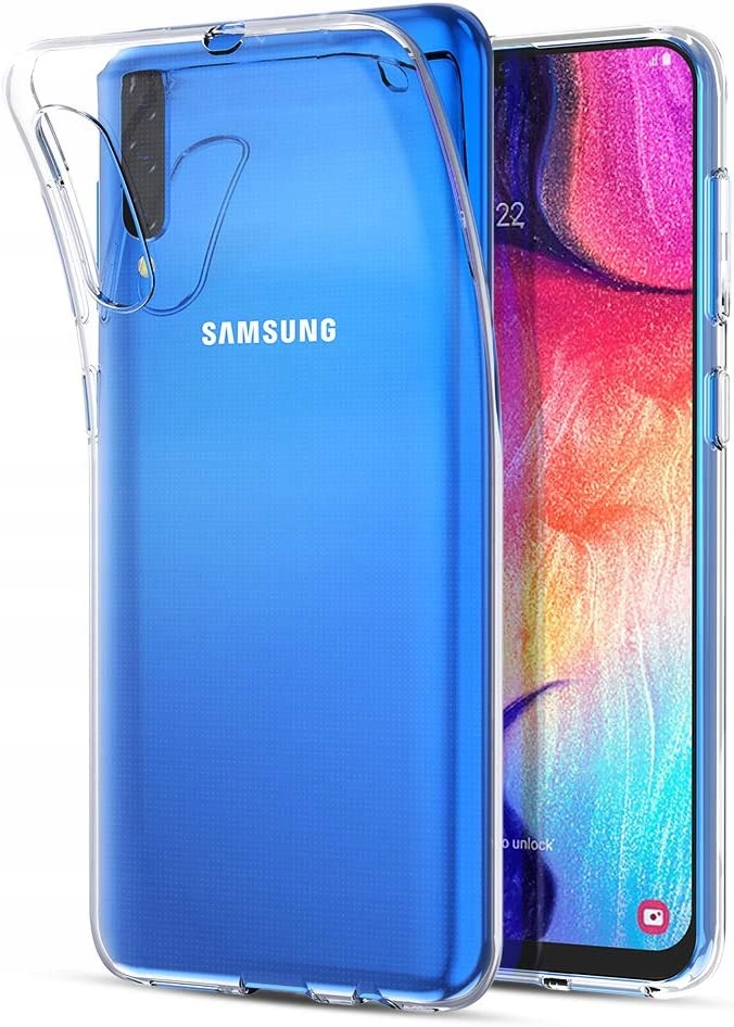 

Etui na Samsung A50 2MM Przezroczyste Clear +szkło