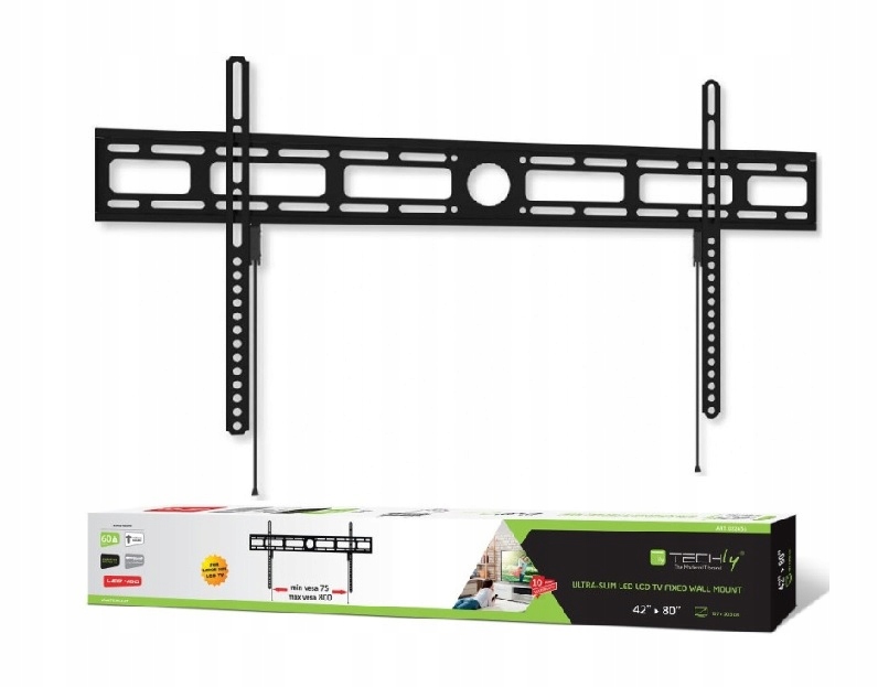Uchwyt Wieszak na do telewizora Tv Ścienny 42-80” z Blokadą Slim Techly