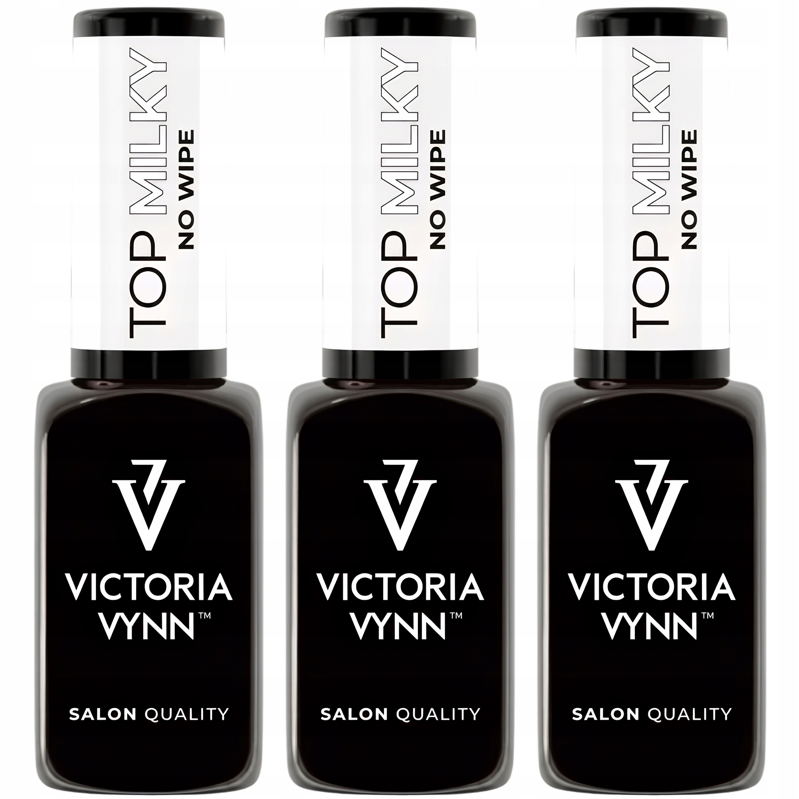3x Gel Polish Top Milky No Wipe Hybridní top nedokonalostí Victoria Vynn