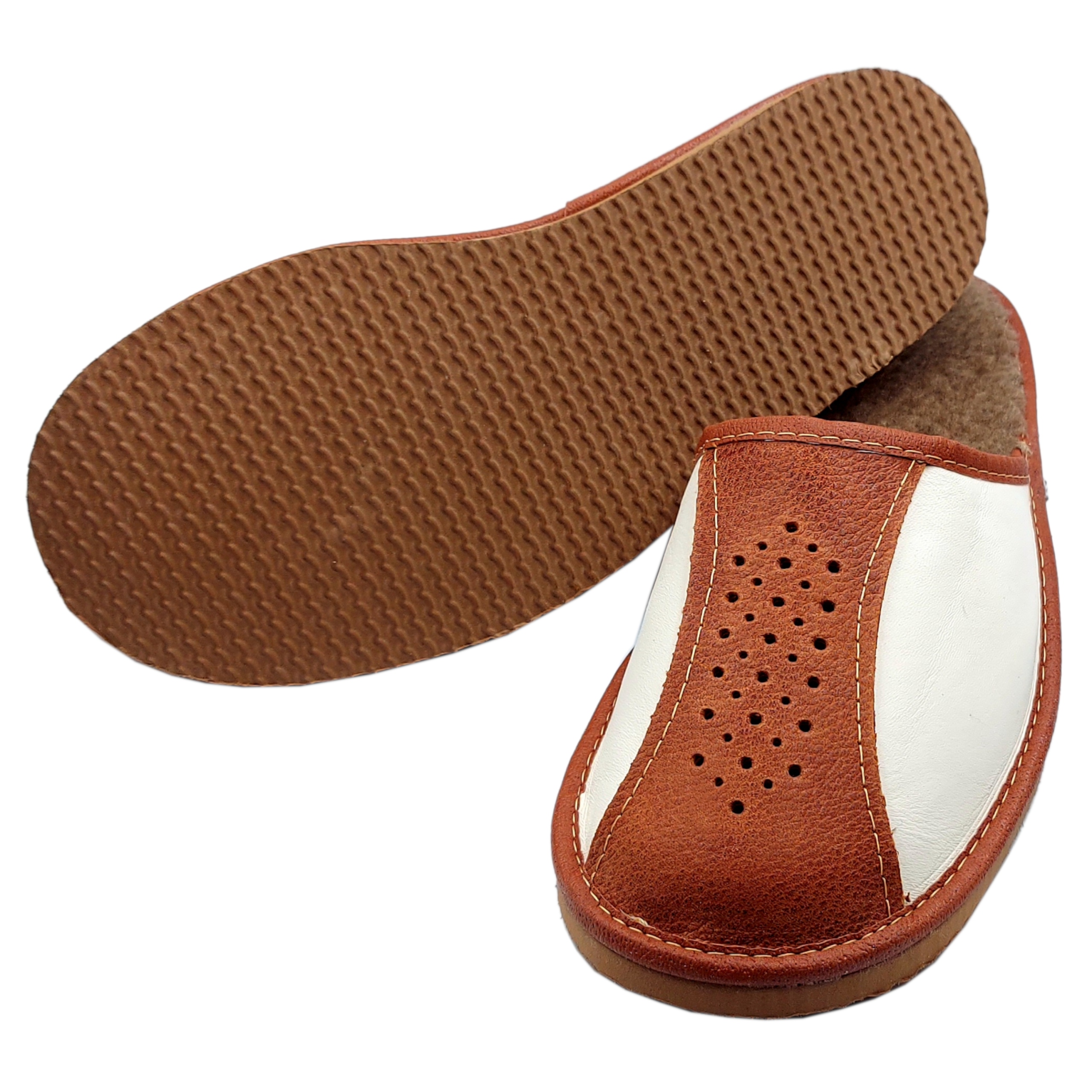 

Męskie Kapcie Skórzane Wełna Pantofle Rusnarczyk