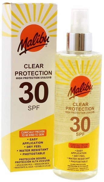 

Malibu Clear Protection Spray Do Opalania SPF30