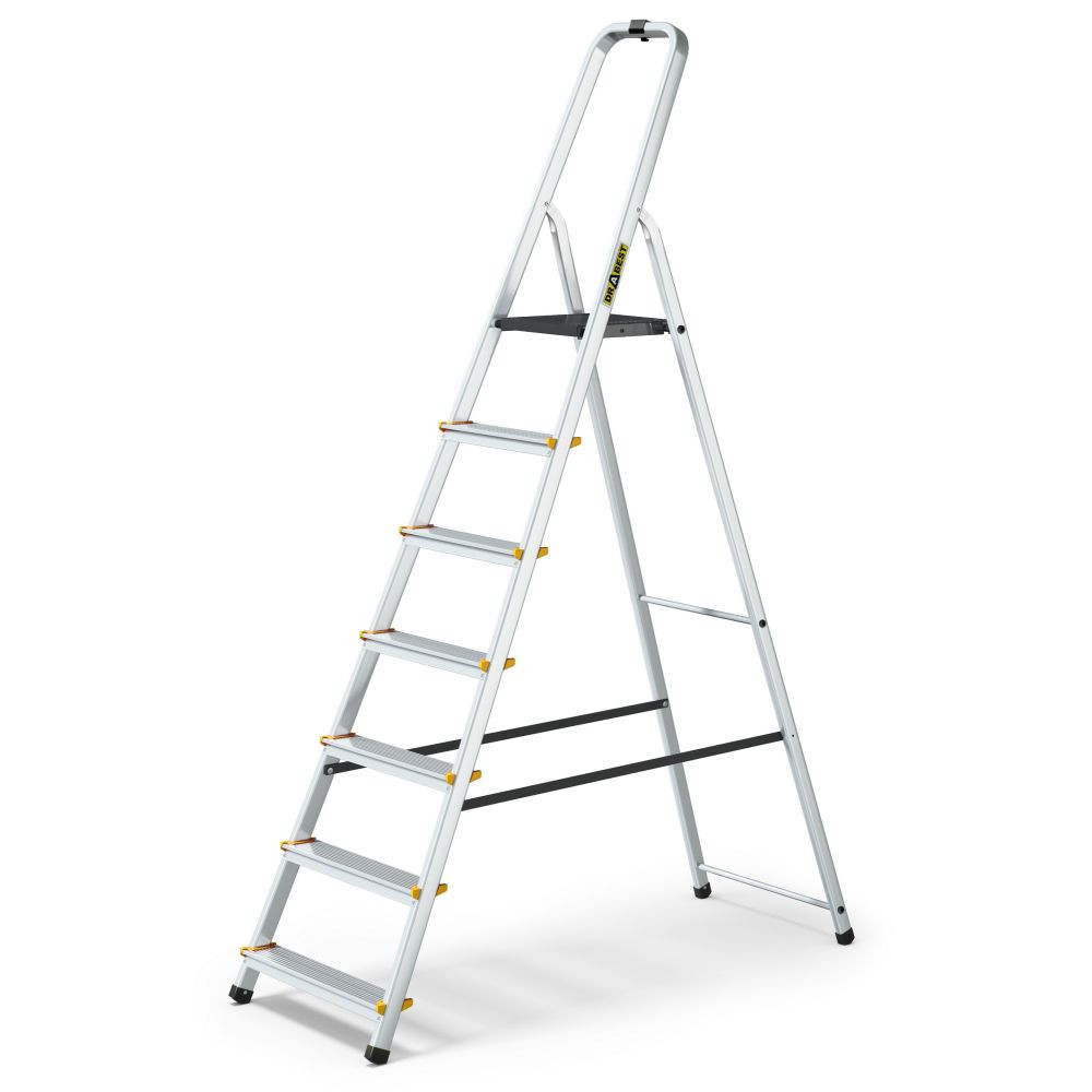 Hliníkové schodíky 7 stupňov jednostranné Drabest ALD7 Pro