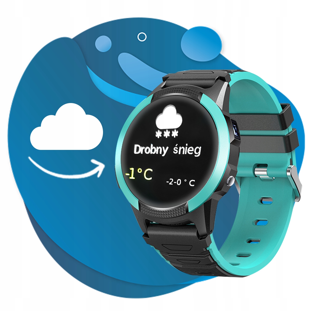 Smartwatch Zegarek CALMEAN Hoop 4G GPS zielony + EBOOK Obsługiwane systemy operacyjne Android