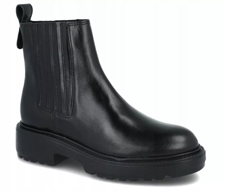 Ryłko W2VD7 černé kotníkové boty nad kotník kožené lehké nazouvací boty vel. 40