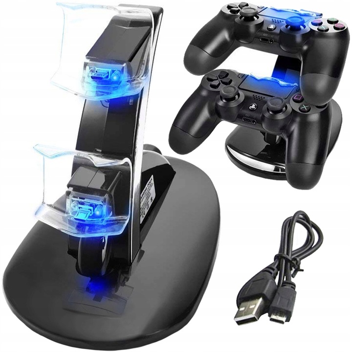 Ładowarka Stacja dokująca 2 x pad PS4 kontroler pady