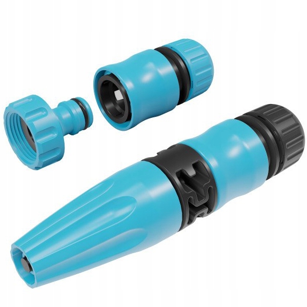 ZRASZACZ PISTOLET PROSTY DO WĘŻA OGRODOWEGO 1/2-5/8" + 3X ZŁĄCZKA CELLFAST