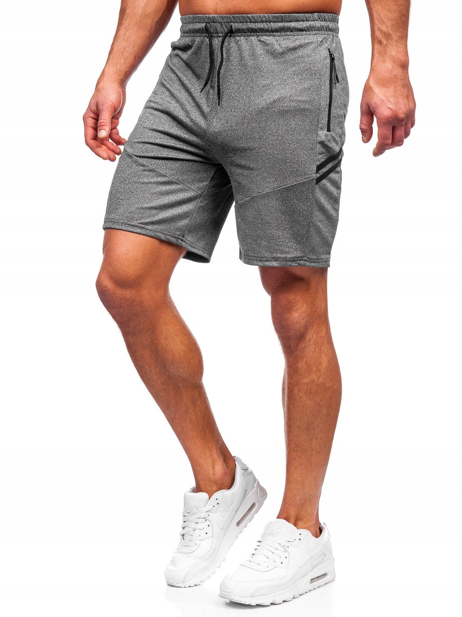 

Spodenki Dresowe Męskie Grafitowe 68041 Denley_l