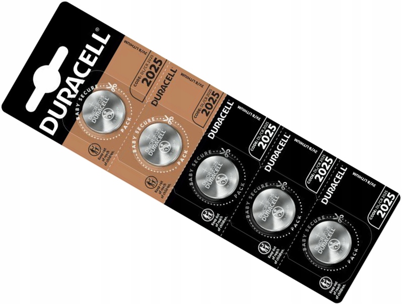 

5x Bateria Litowa 3V Duracell CR2025 DL 2025 bl.5n