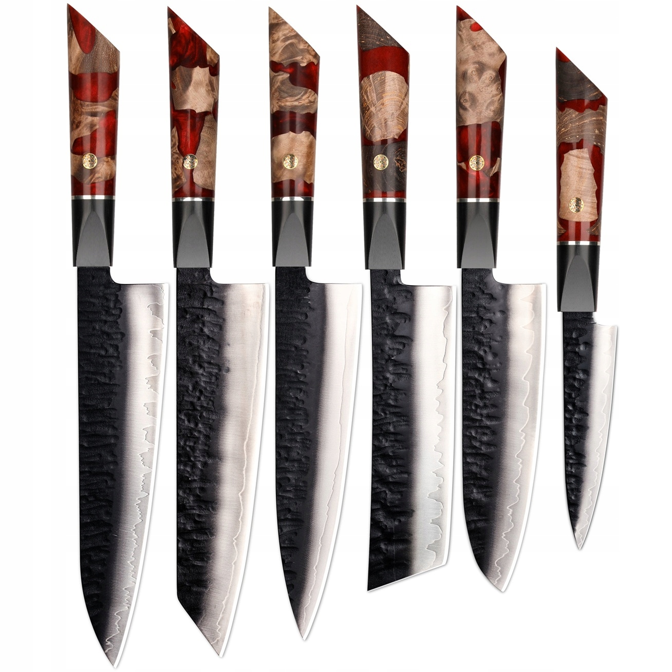 Sada damaškových kuchynských nožov Arata Červená KP-37339