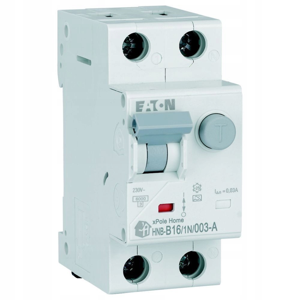 Diferenciálně-nadproudový Spínač 2P B 16A 30mA Typ-a Eaton HNB-B16-1N-003-A 1