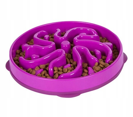 Miska pro psa zpomalující jídlo OutwardHound Fun Feeder velká fialová