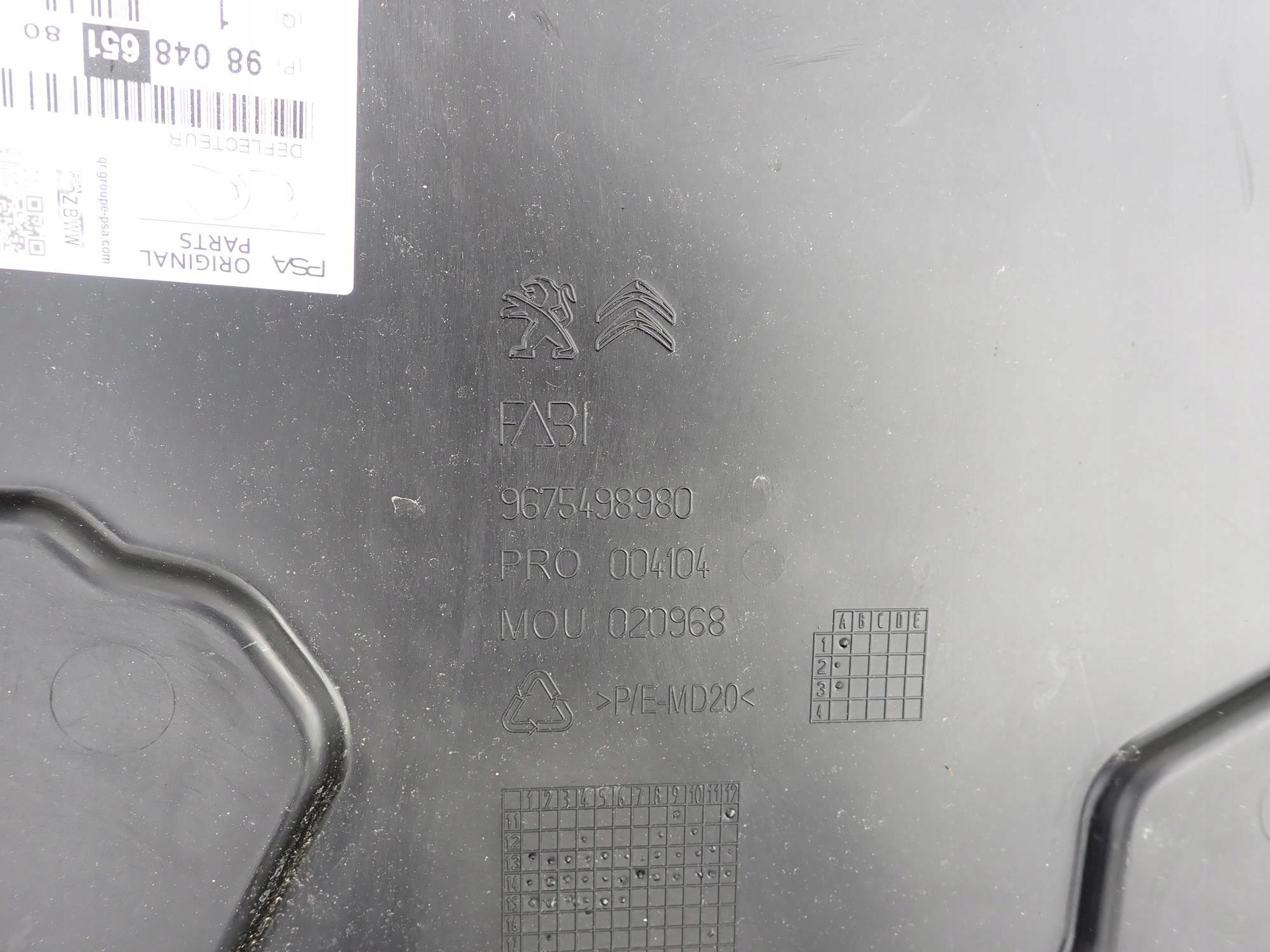 CITROEN C4 PICASSO II 13-19 abdeckung Blende Abdeckung Unterfahrschutz