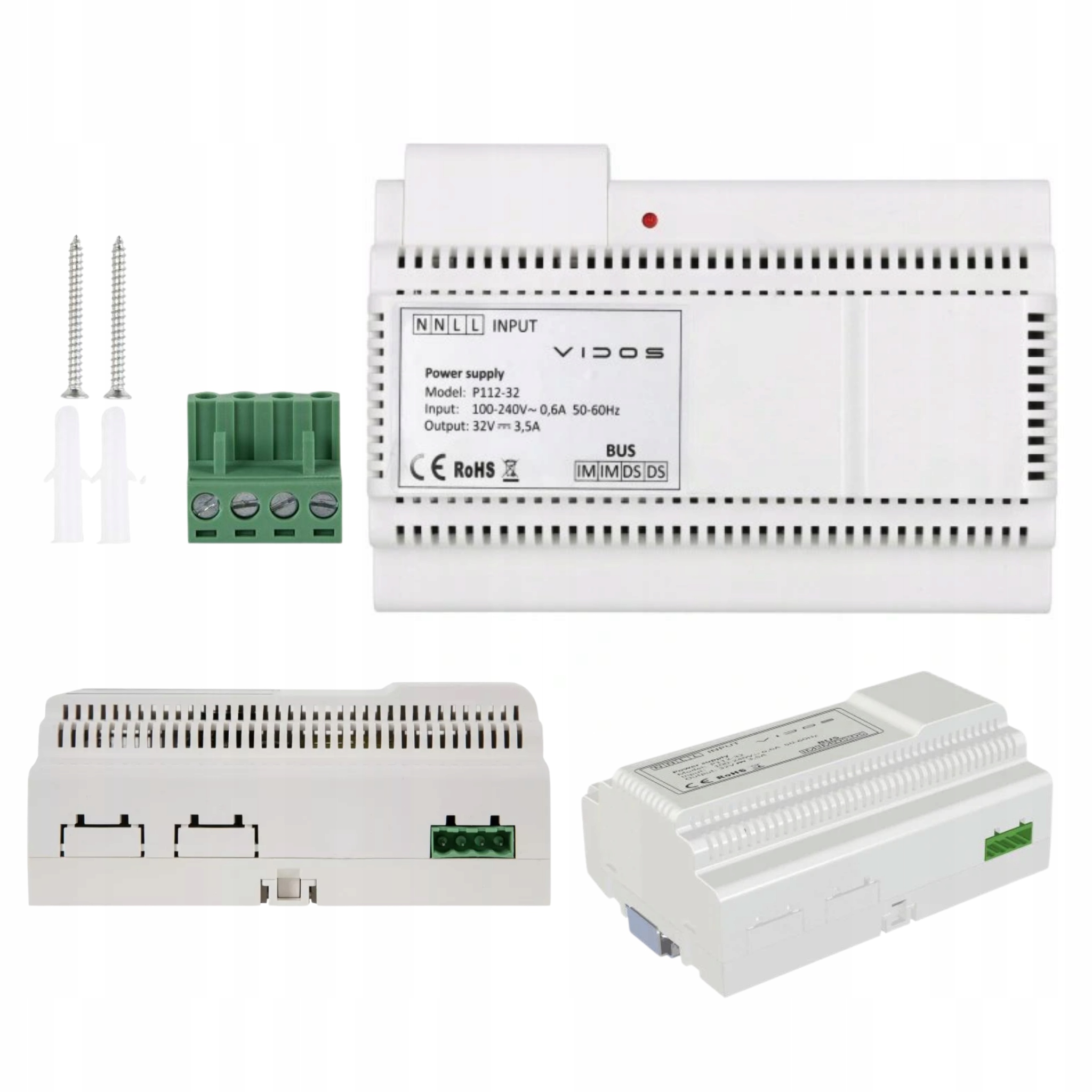 Zasilacz impulsowy Vidos P112-32 dla dwużyłowego systemu Vidos 2IP
