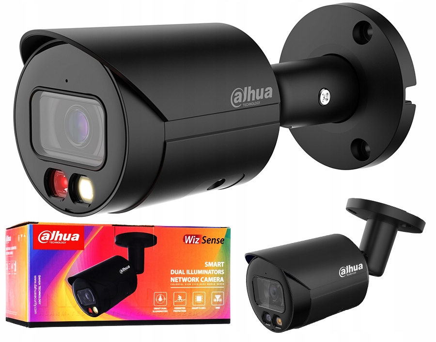 Ip Kamera Dahua IPC-HFW2449S-S-IL-0280BB Čierna 4MPX Poe Vonkajšia