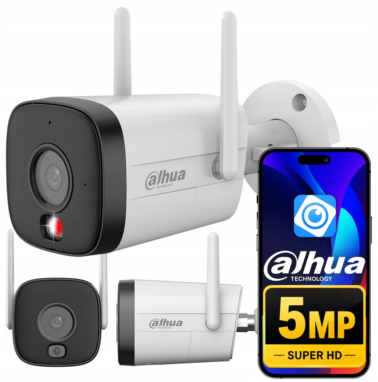 WiFi kamera dahua 5MPx vonkajšia IPC-HFW1539DTK1-SAW-IL Dual Light Led Ir