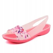 Sandály Crocs Colorblock Soft Floral Flat 36,5 W6 Coral
