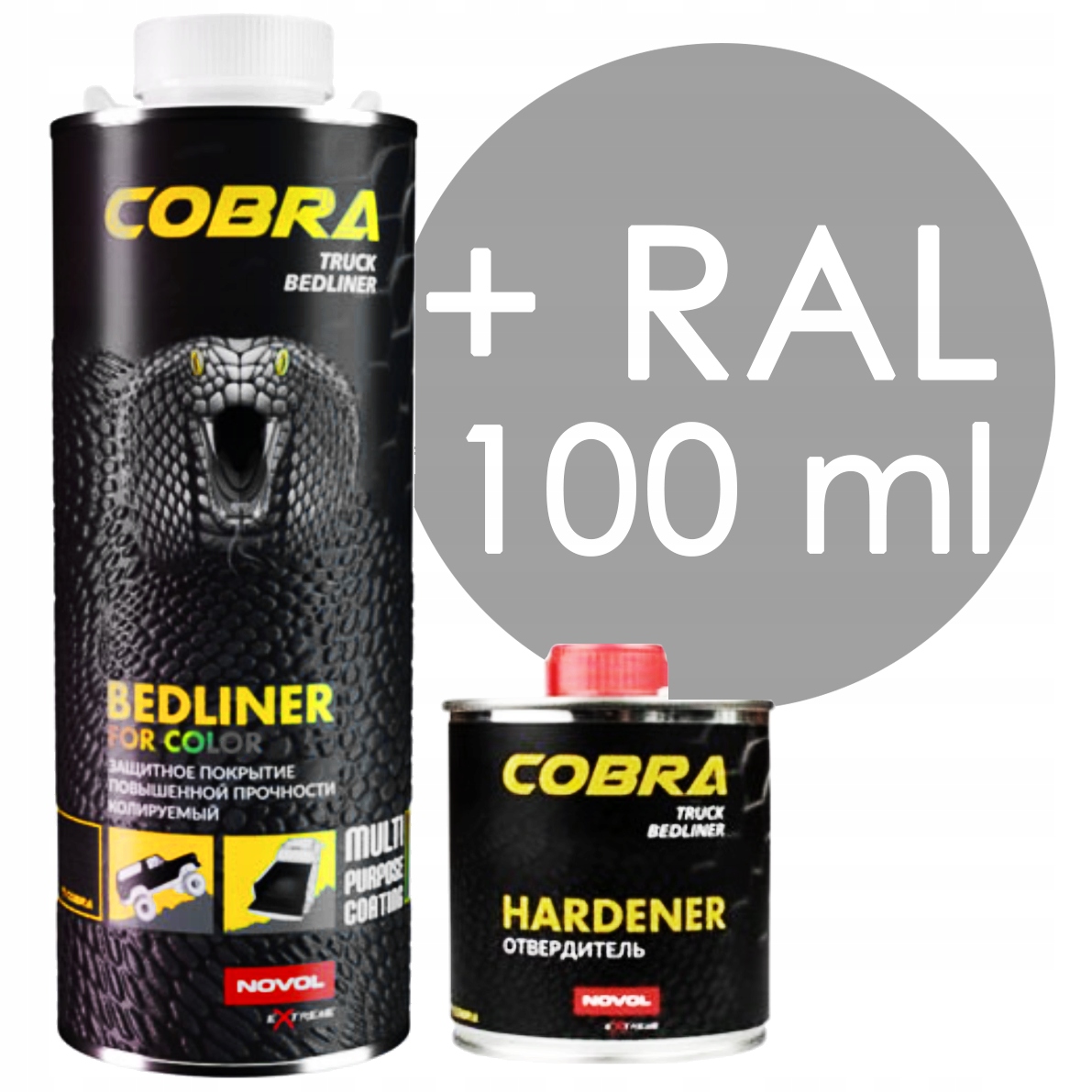

Novol Cobra Truck Bedliner powłoka Kolor baza