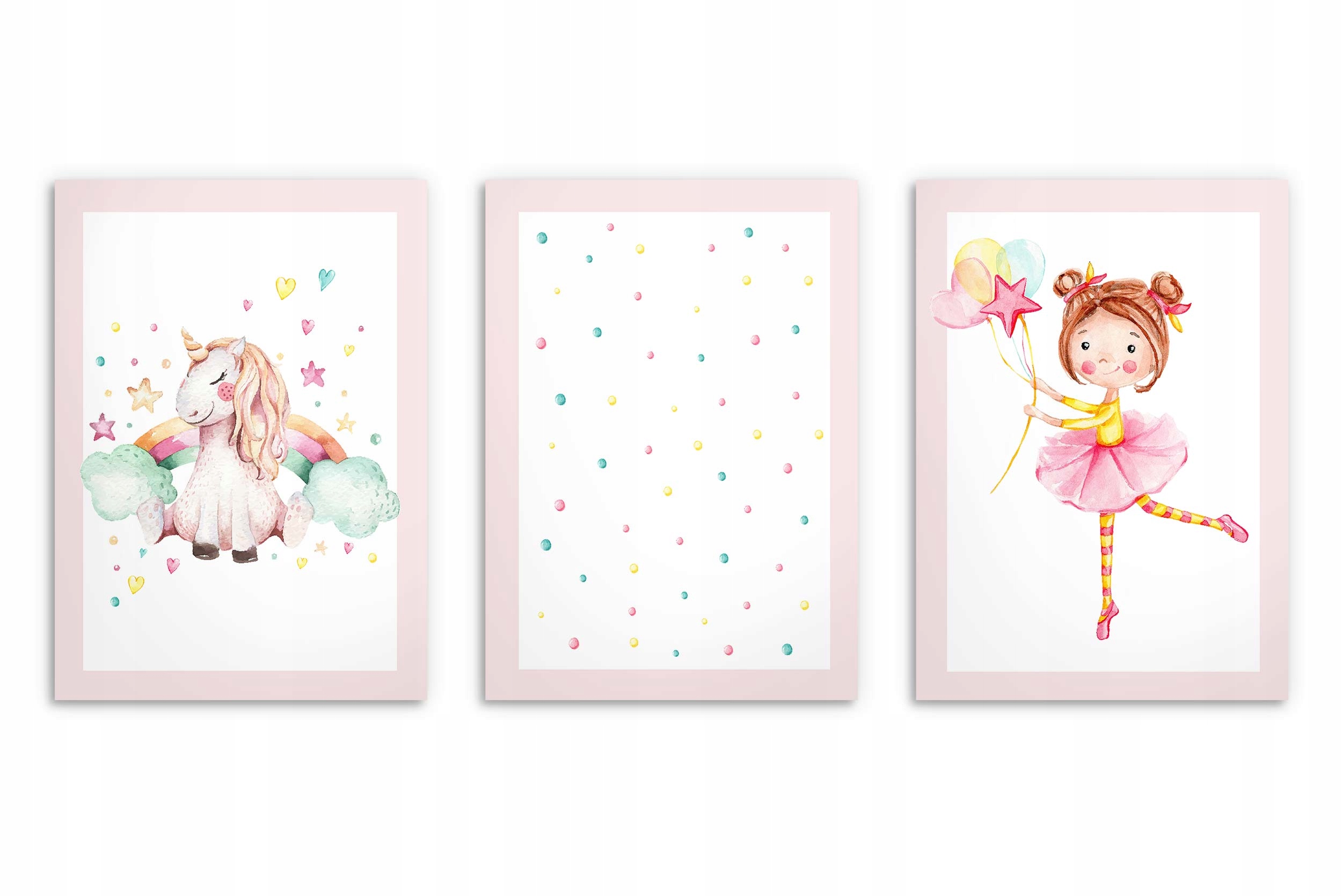 Plakaty dla dzieci Pastelowa baletnica jednorożec do pokoju dziecka 30x40