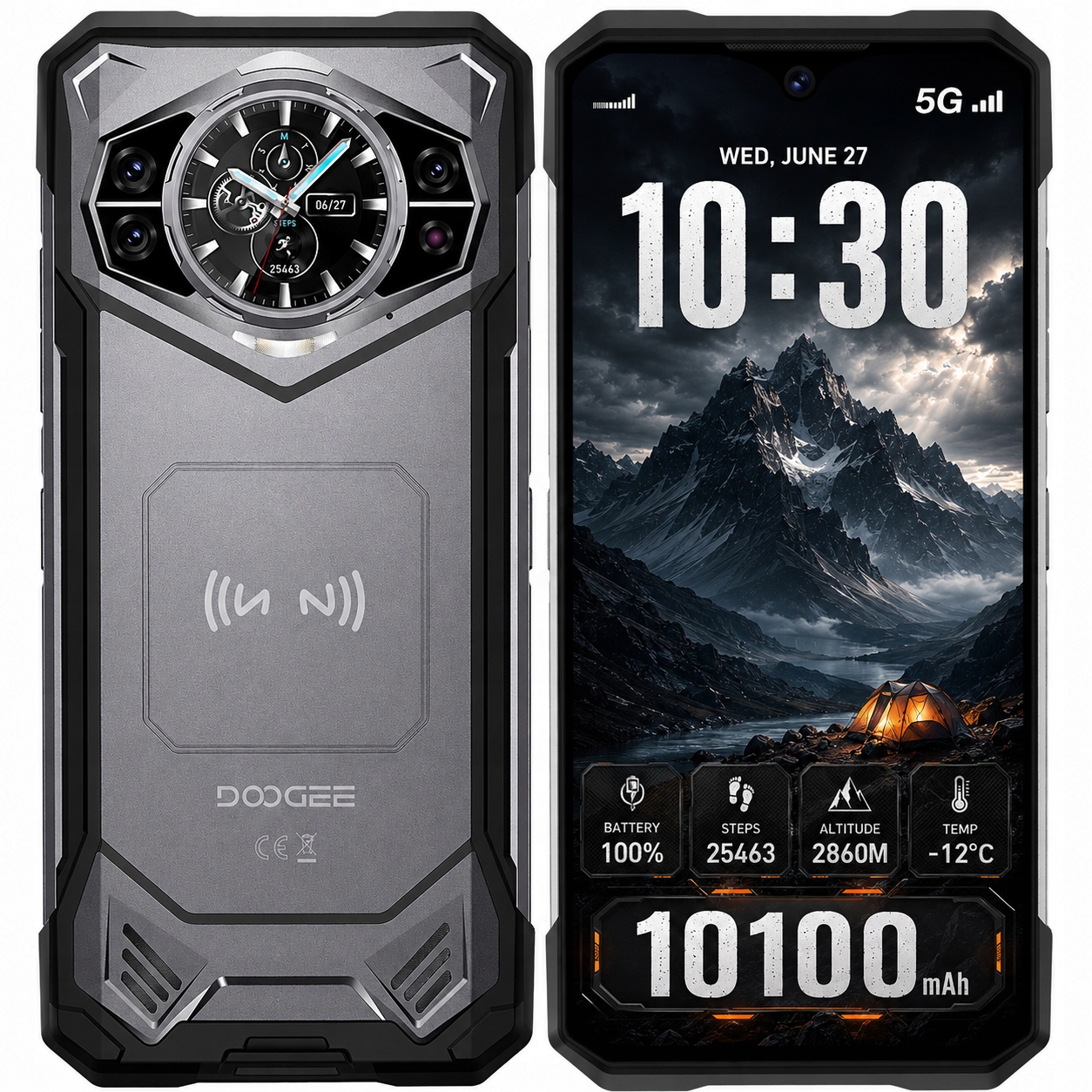 Odolný chytrý telefon Doogee S200 Android 10100mAh 32+256GB 6,72” 33W Wi-Fi 6/NFC