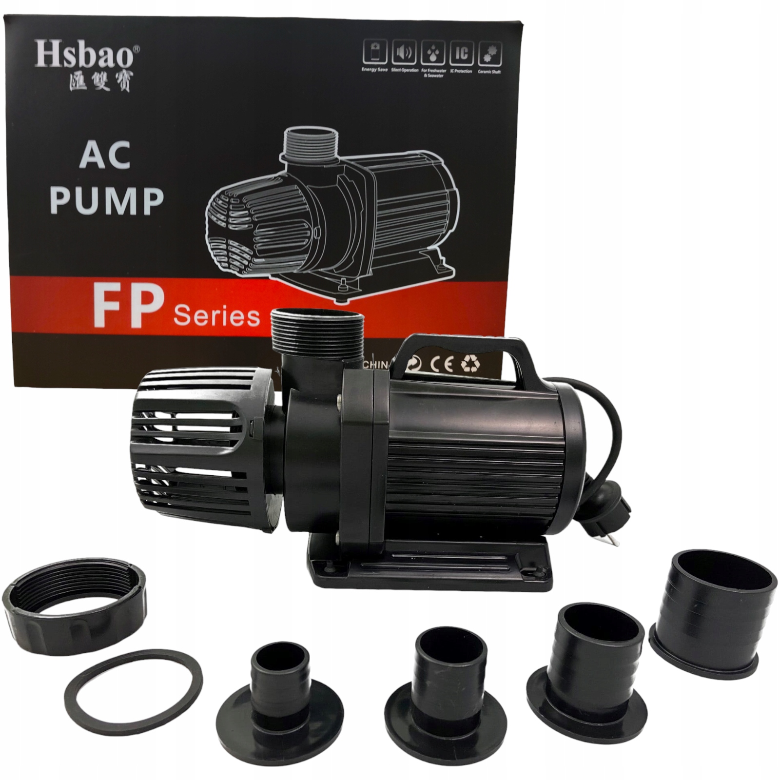 Hsbao FP-15000 Wydajna Pompa Do Oczka Wodnego Kaskady Fontanny 130W h=6,5m