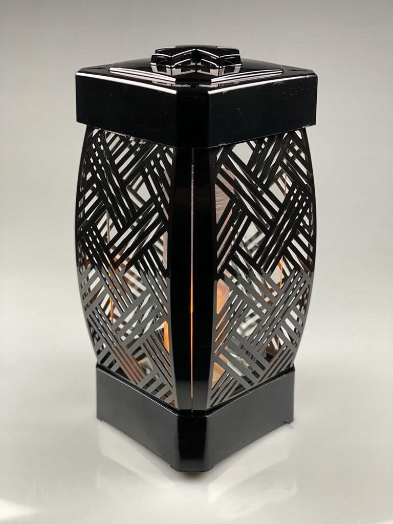 

Lampion Znicz na grób Glamour Rattan Czarny 25cm