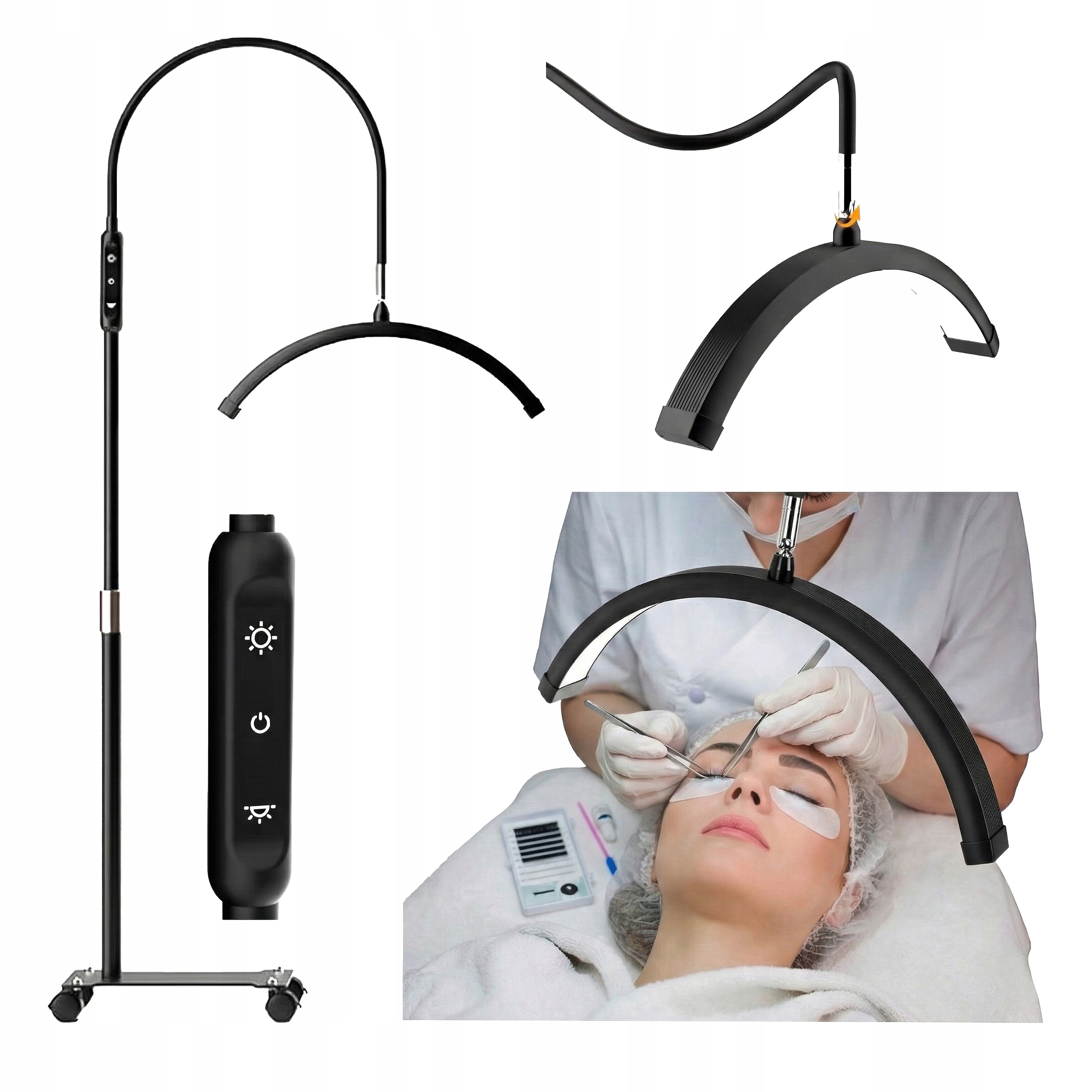 Kosmetická Led lampa na prodlužování Řas nehtů Silný stativ Dálkové ovládání