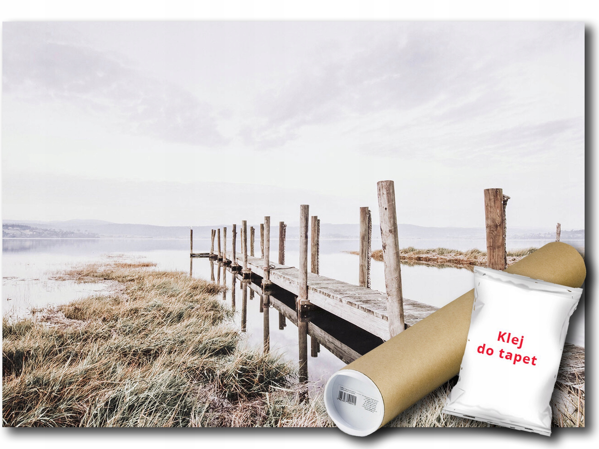 Vinylová Fototapeta Pohled Na Krajinu Krajina Jezero Most Molo 208x146