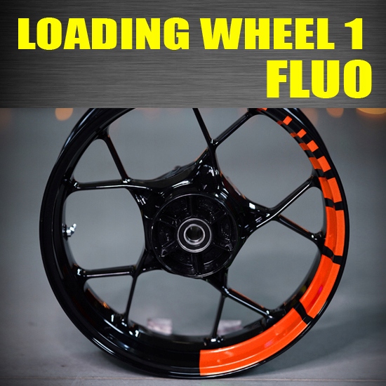 Loading Wheel 1 Fluo Samolepky pásky na kola moto okraje pro Yamaha