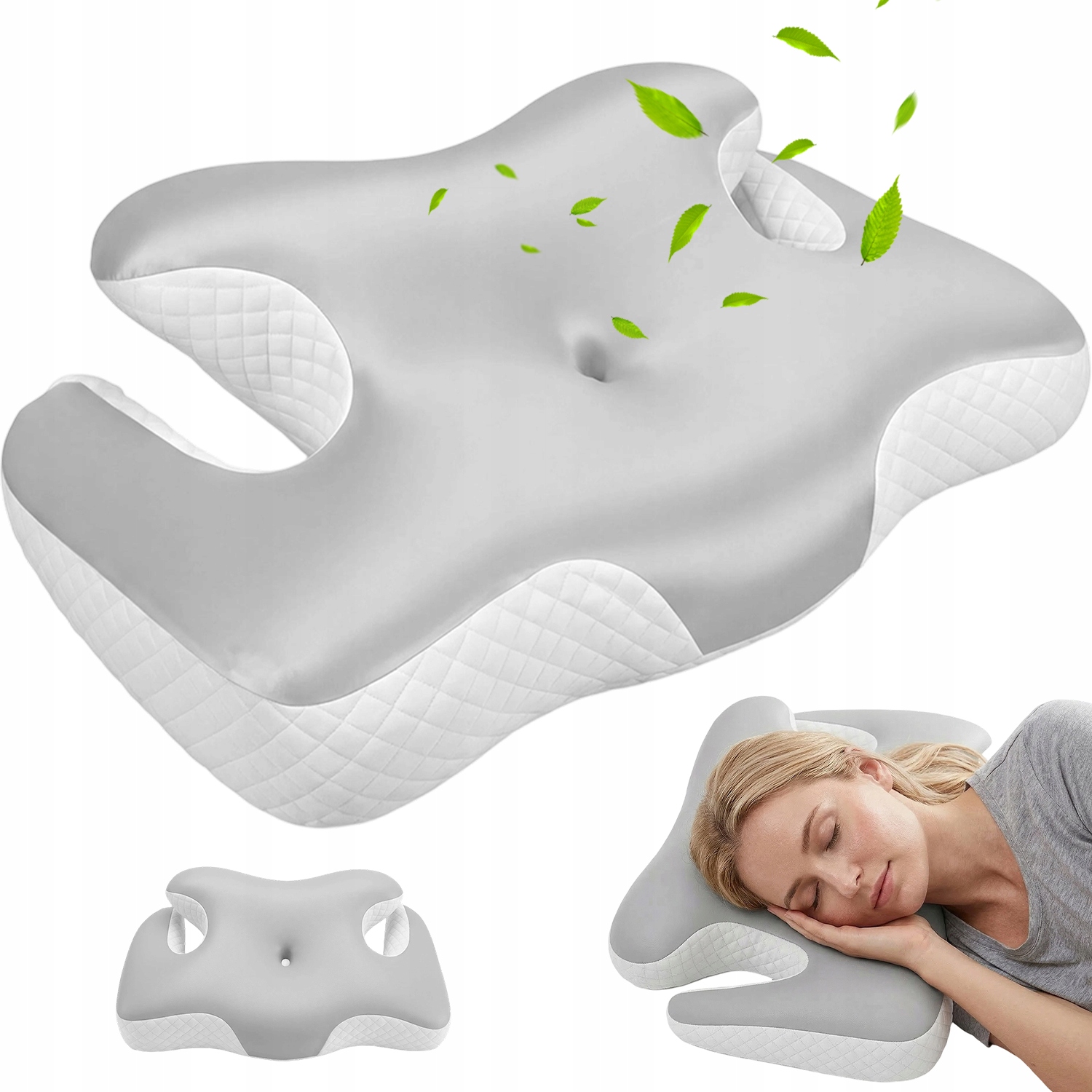 Poduszka Ortopedyczna Ergonomiczna Pianki Memory Profilowana Pod Szyję