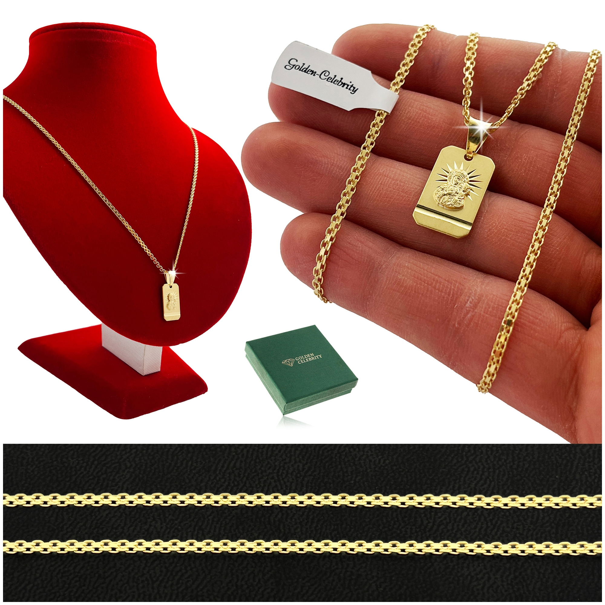 Elegantní Dámský Řetízek Přívěsek Medailon 925/585 Dárek Pro Ni 14K