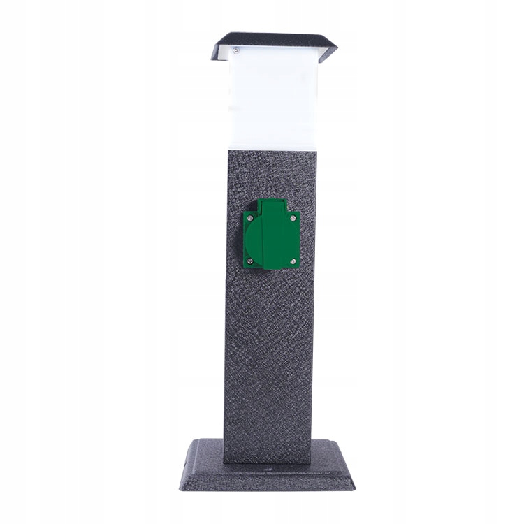 Záhradný stĺpik s 2 hermetickými zásuvkami a lampou IP44