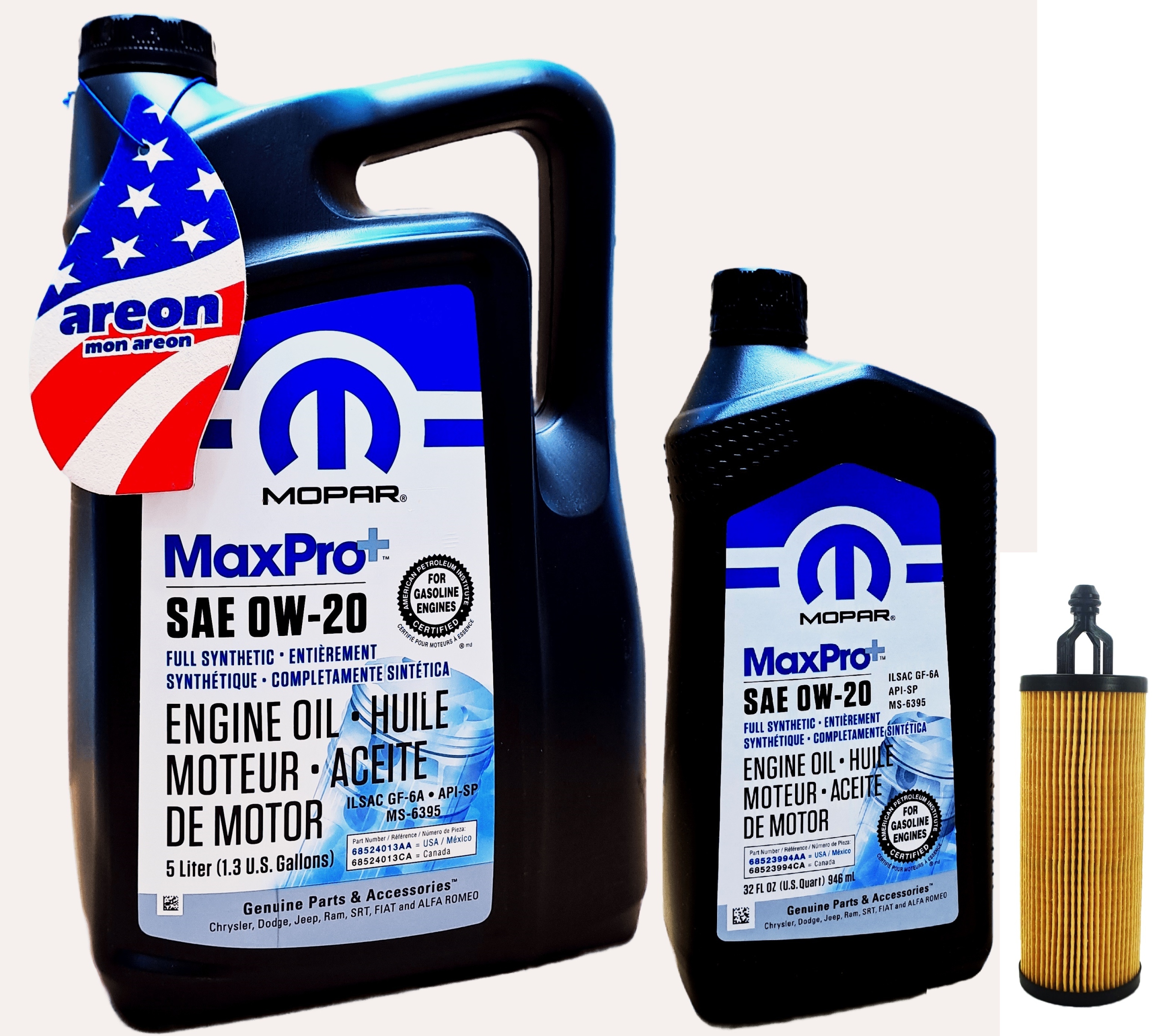 MOPAR 0W20 6L + FILTR OLEJU DO CHRYSLER PACIFICA 2017+