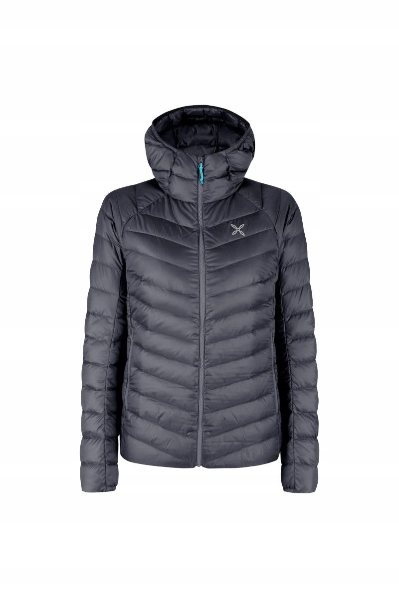montura Dámská péřová bunda Breeze Hooded Duvet Woman šedá