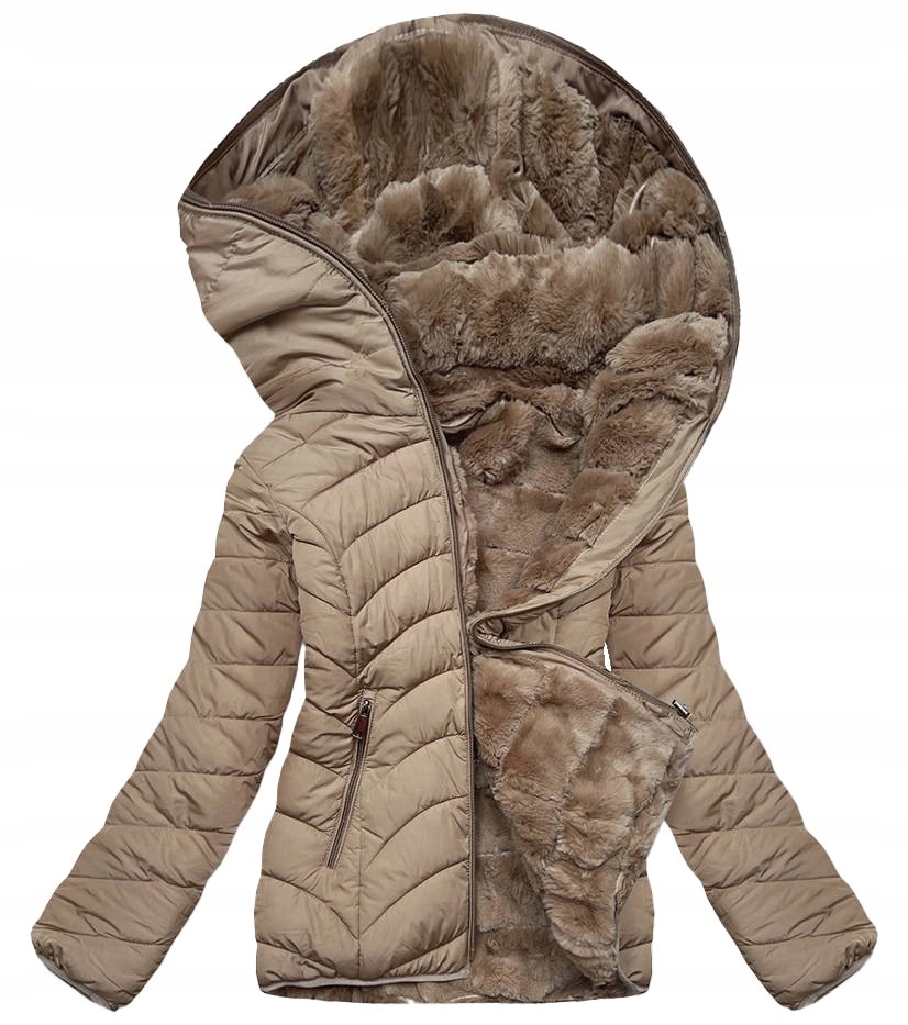 Oboustranná Bunda 2M-21507 Béžová M (38)