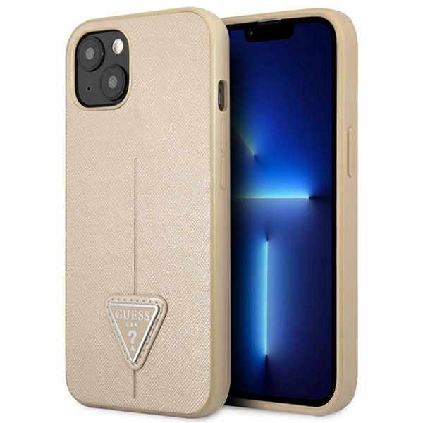 Etui Guess do iPhone 15 Plus, iPhone 14 Plus, Beżowy