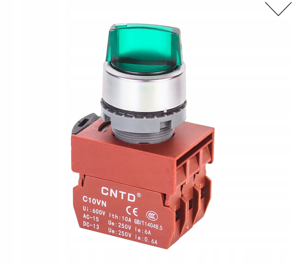 

Przełącznik podświetlany 220V zielony (2 pozycje)