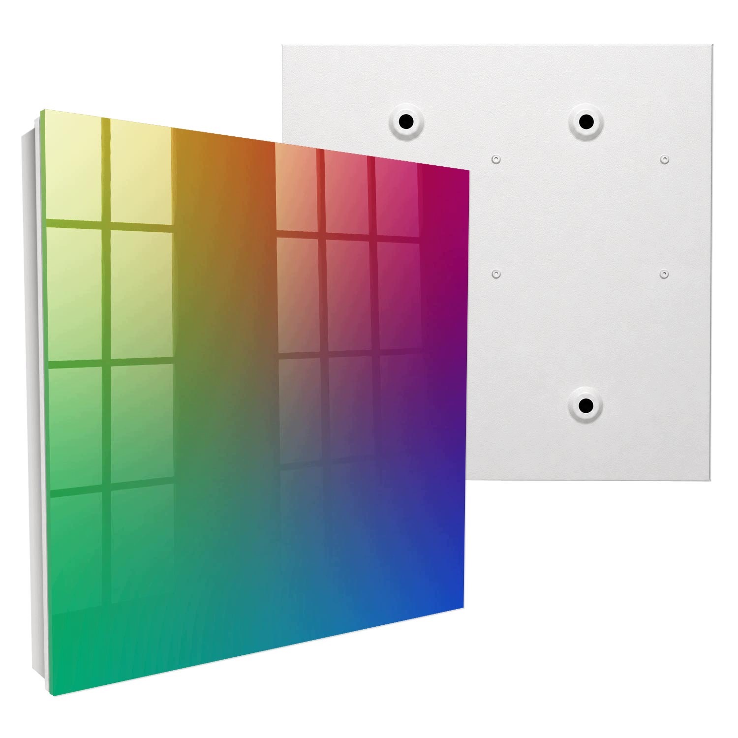 Skříňka na klíče na zeď s obrazem Barevný Gradient Bílá levá 30x30
