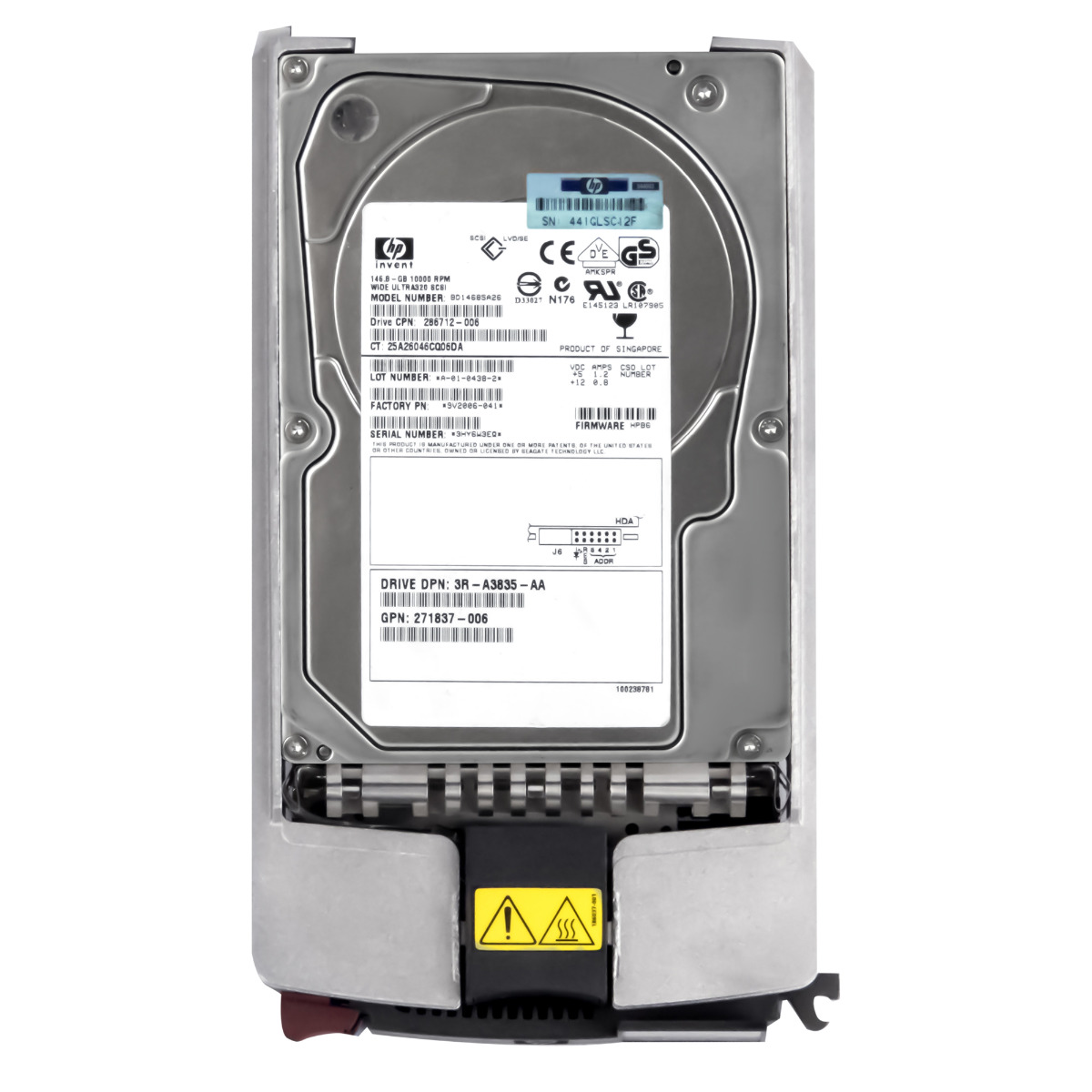 Hp 286712-006 146GB 10K Scsi U320 3,5" BD14685A26