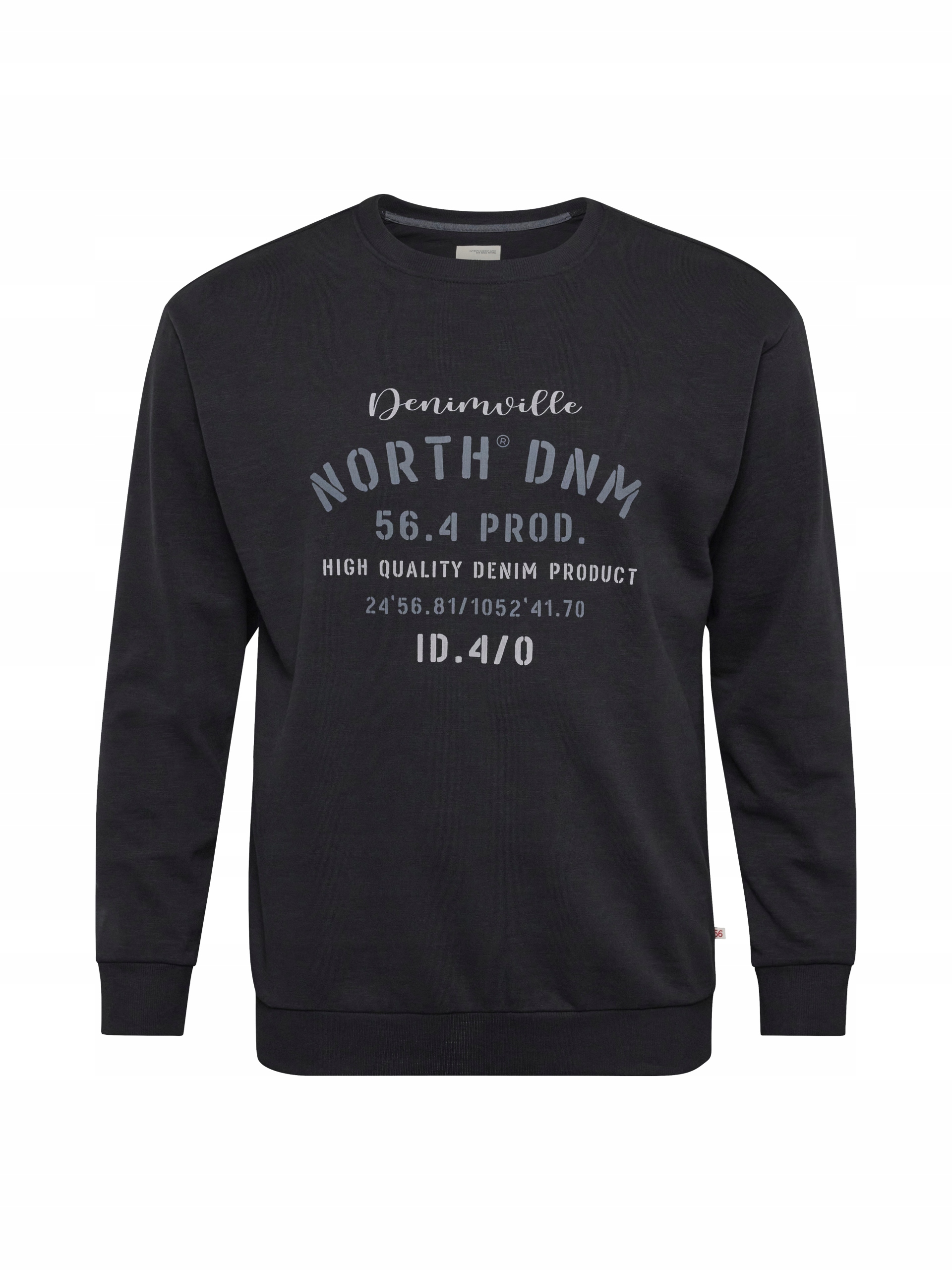 North 56°4 Velké Rozměry Černá Mikina Vkládací Přes Krk 7XL 176 cm