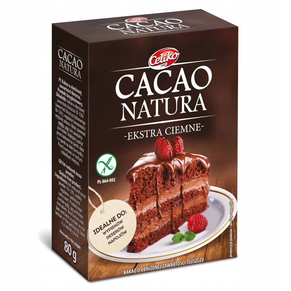 Kakao Práškové Odtučněné Bezlepkové 80 g Celiko