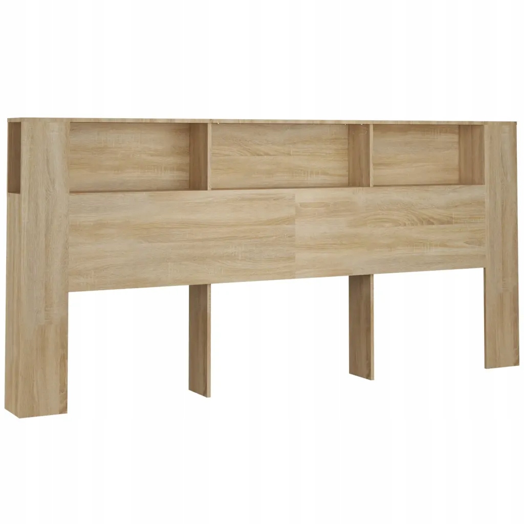 Čelo s policemi dub sonoma 220 x 18,5 x 104,5 cm